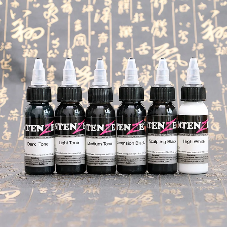 30 мл/бутылка Перманентная Татуировка комплект 6 шт./компл. и чернила для