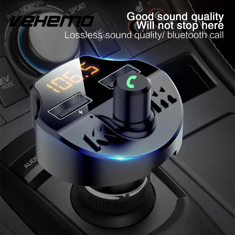 

Universal Car FM Transmitter FM Transmitter Bluetooth Handsfree Smart FM Adapter for MP3 Player TF Card Receiver for T66