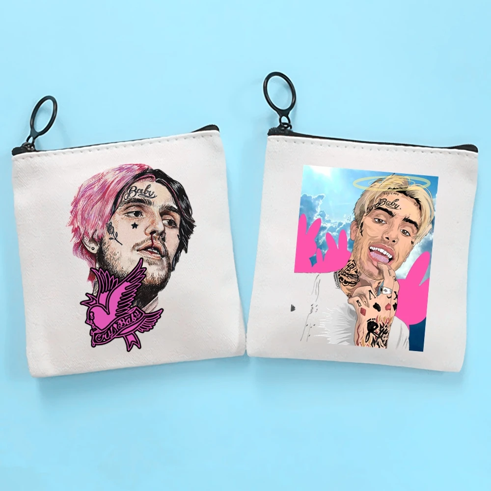 

Lil Peep Cry Baby Hip Hop Canvas Coin Purse Coin Purse Collection Canvas Bag Small Wallet Zipper Key Bag Hand Gift