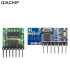 Беспроводной широкодиапазонный передатчик кодирования напряжения QIACHIP 433 МГц + стандартный 4-канальный выходной модуль для пультов дистанционного управления 433 МГц