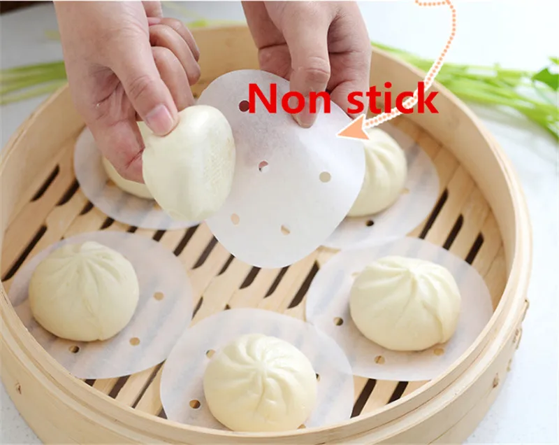 500 шт. белые круглые вкладыши из пергаментной бумаги антипригарная безопасная