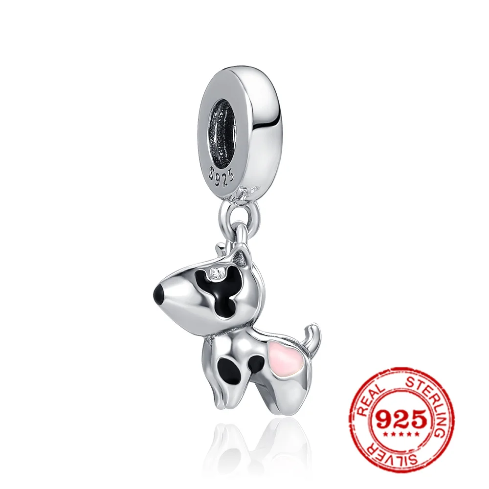 Подвеска-Шарм для браслета Pandora серебряная подвеска-счастливый лабрадор собака