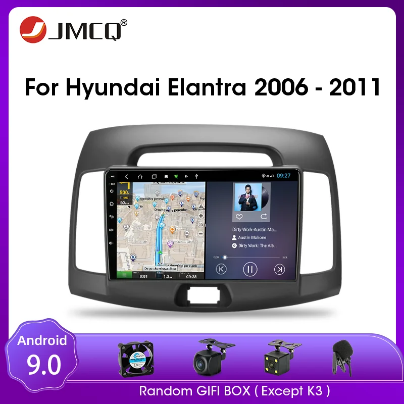 JMCQ Android 9 0 RDS DSP автомобильное радио для Hyundai Elantra 4 HD 2006 2010 мультимедийный плеер GPS