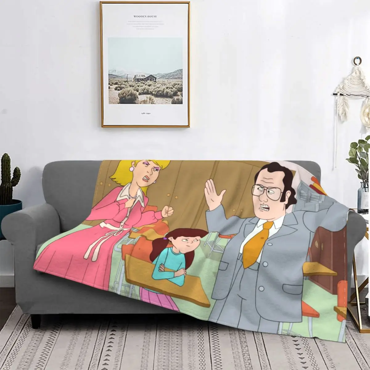 

F Is for Family Frank одеяло Sitcom из фланели, удобное мягкое флисовое покрывало