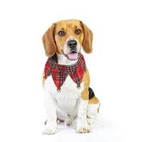 christmas pet dog bandana plaid adjustable dog bandana scarf collar pets costume accessories for small medium dogs pet supplies