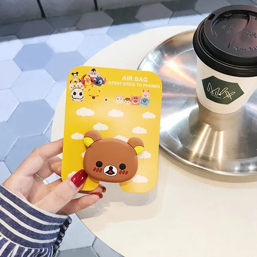 Easy bear Универсальный держатель для телефона с воздушной подушкой, автомобильный держатель для телефона, растягивающийся Кронштейн для мобильного телефона, чехол для iphone с мультипликационным рисунком - Цвет: Easy bear