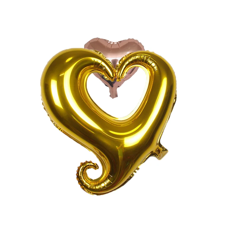 2 Новинка 18 дюймовые и 10 дюймовая шпилька сердце образные шарики из фольги