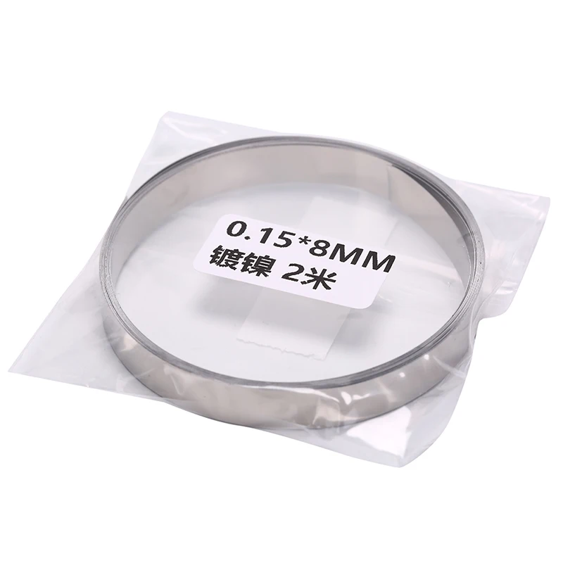 

Spot Welder Machine 8mm x 0.1/0.12/0.15mm 2M Pure Nickel Strip Tape For Li 18650 Battery Spot Welding Compatible