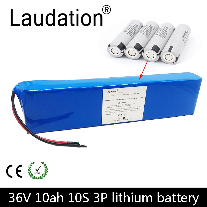 36V 10ah electric bicycle battery pack 18650 Li-Ion Battery 10S3P 500W High Power and Capacity 42V Motorcycle Scooter with BMS