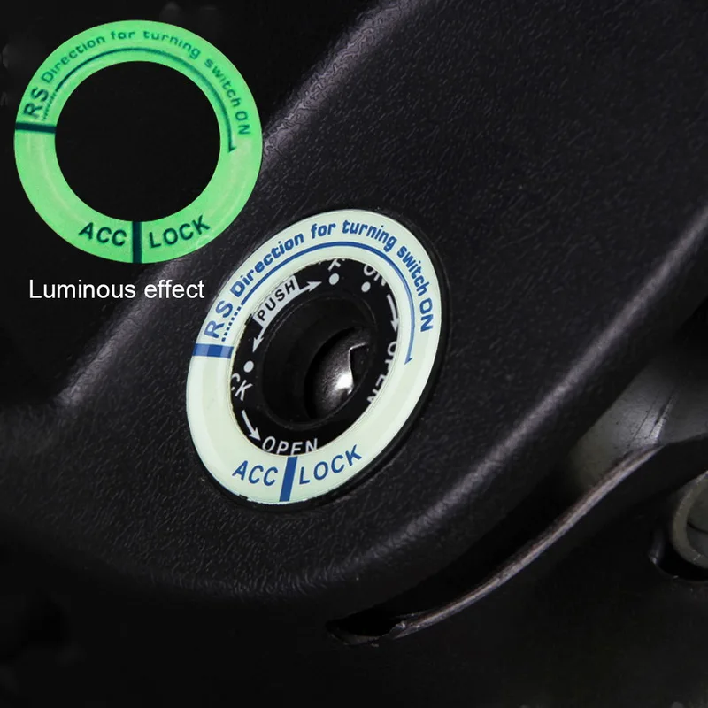 Car Accessories Stickers Epoxy Luminous Cover Hole Circle Decor Ignition Key Switch Ring | Автомобили и мотоциклы