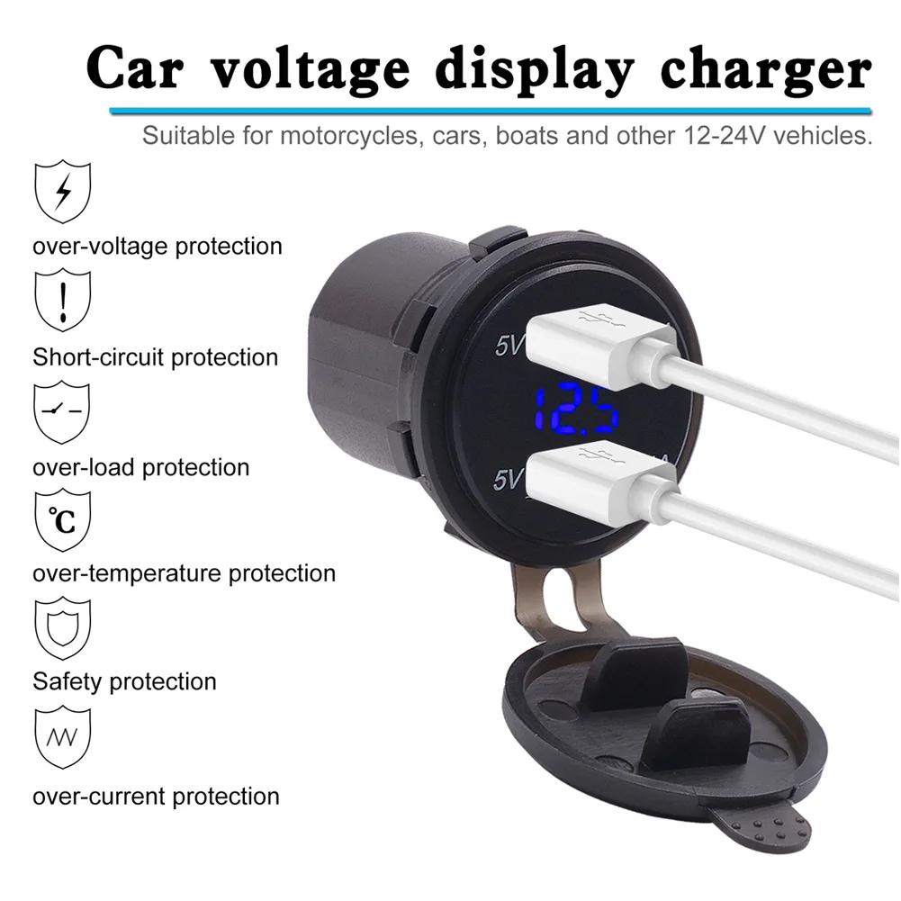 Дропшиппинг USB зарядное устройство 4.2A двойной порт с вольтметр светодиодный