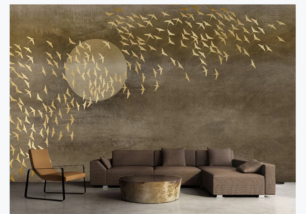 Индивидуальная 3D настенная роспись новые китайские Настенные обои Chidori для