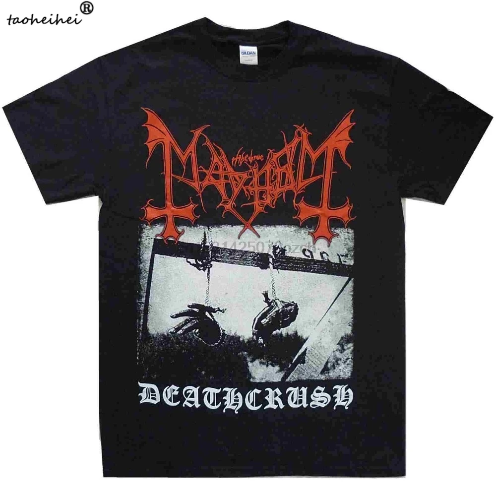 Черная футболка Mayhem deathдавит Размеры S M L XL официальная металлическая Новинка |