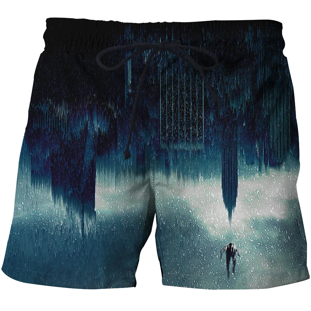 

Men's summer trend print shorts Street side shorts Simplicity Quick-drying by the sea Men's swimwear 3D beach swimming trunks