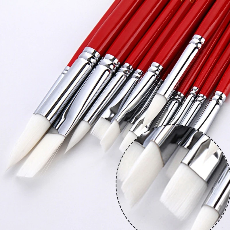 

Portable Watercolor Paint Brushes Kit 38 Pieces Painting Brush w/ Canvas Storage Bag Brush Tip 2/4/6 /8 /10/12/18 W3JD