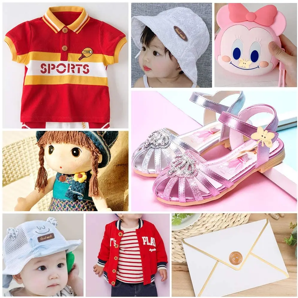 

Wooden Buttons, 120Pcs Wooden Handmade Buttons for Sewing Clothing Accessories, Sewing Buttons Art DIY Craft Supplies with Box