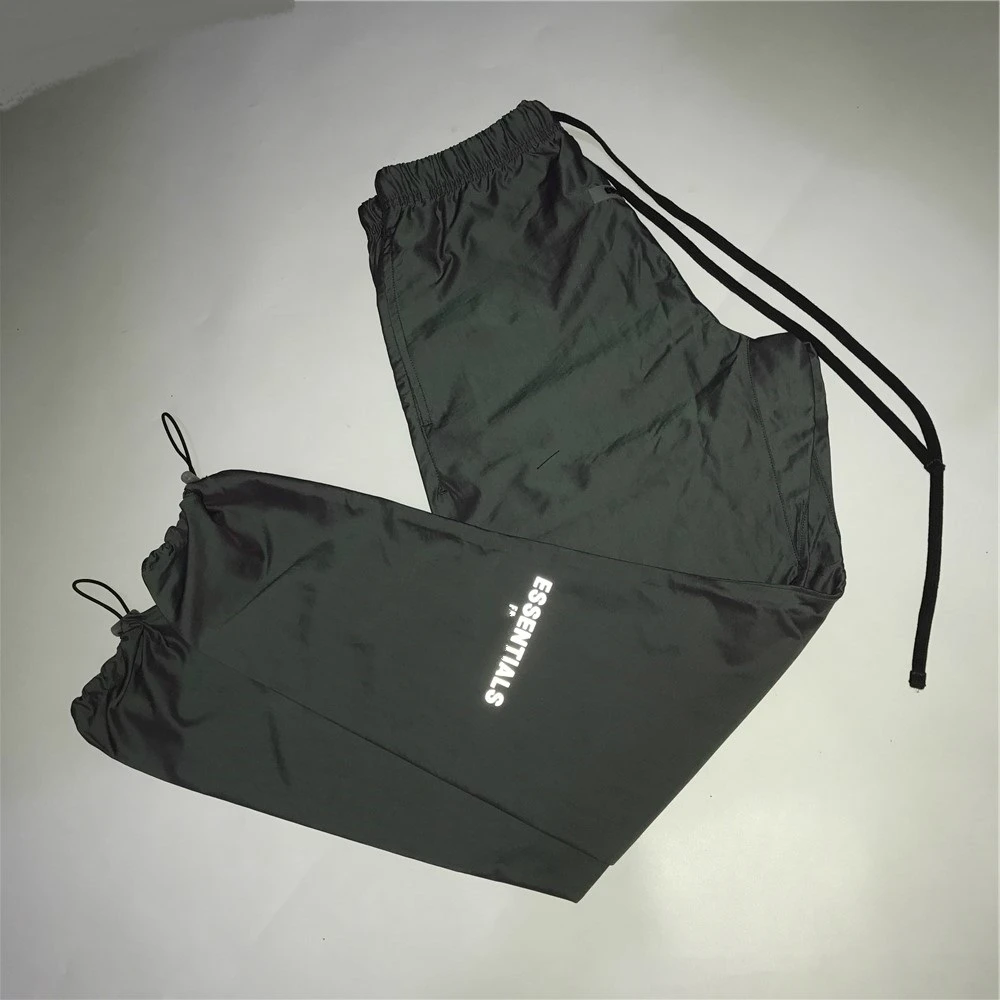 

Best Version Iridescent Nylon Track Pants Lightweight Slim Sweatpants Reflective Logo Elastic Cuffs