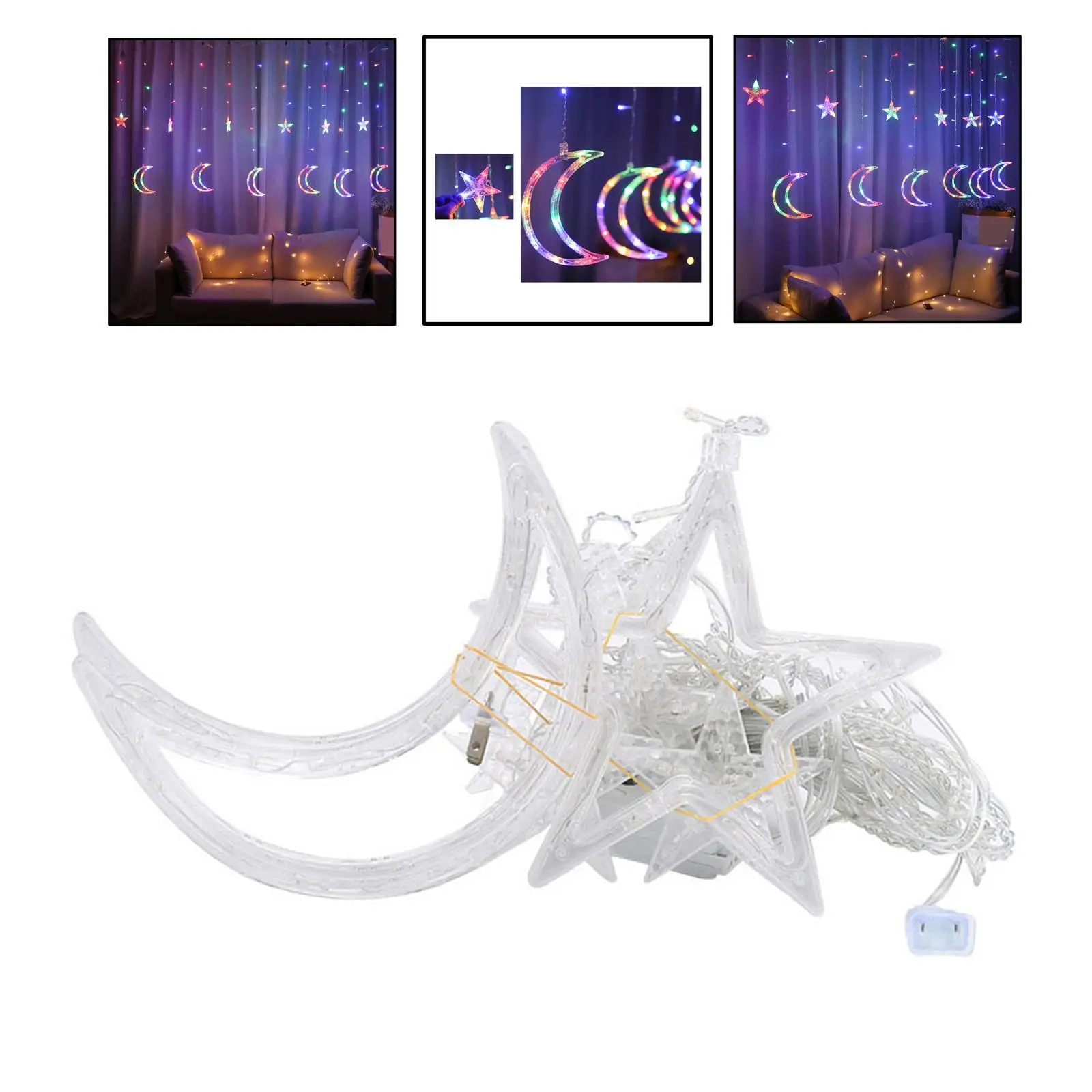

Ramadan Eid Mubarak String Light Islamic Wedding Wall LED Curtain Lights