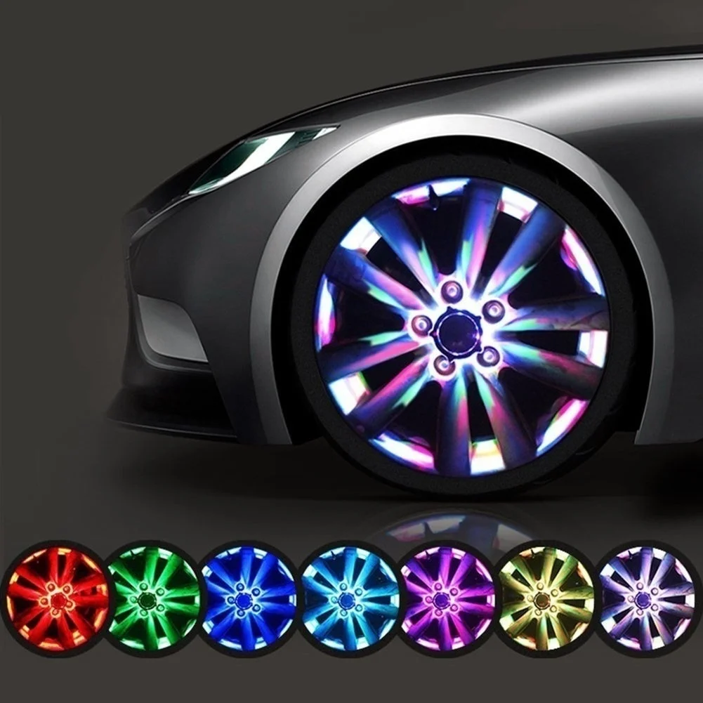 

Car Tire Wheel Lights Solar Car Tire Air Valve Cap Light Motion Sensors Colorful LED Tire Light Gas Nozzle Motorcycles Bicycles