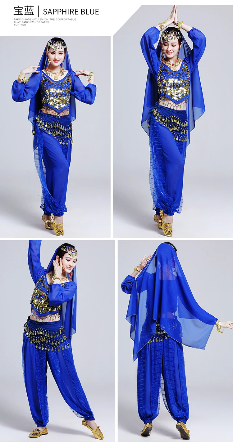 Взрослый восточные Одежда для танцев костюм женщин костюмы танца живота женские