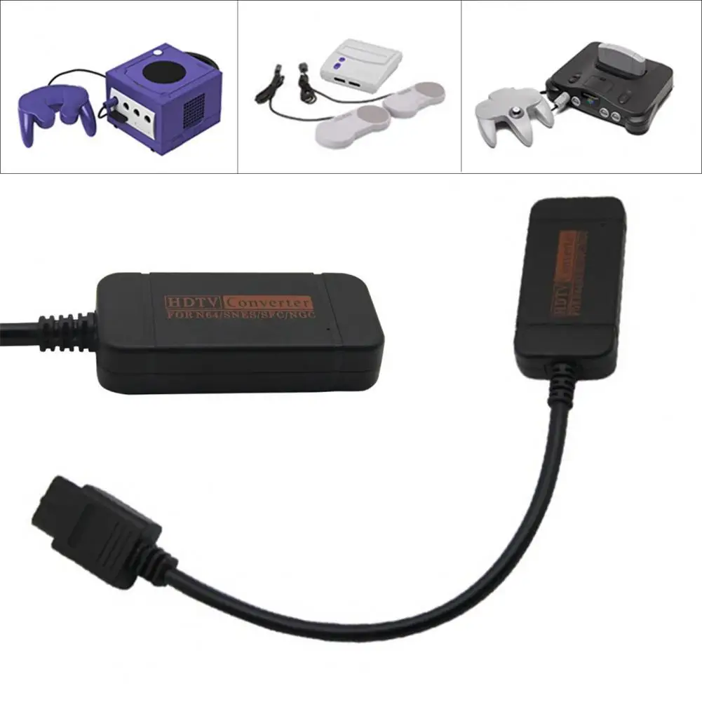 720P HDMI-compatible Switch Converter for NGC N64 SNES SFC to HDTV Video Scart Cable Convenient Splitter Game Console Conversion