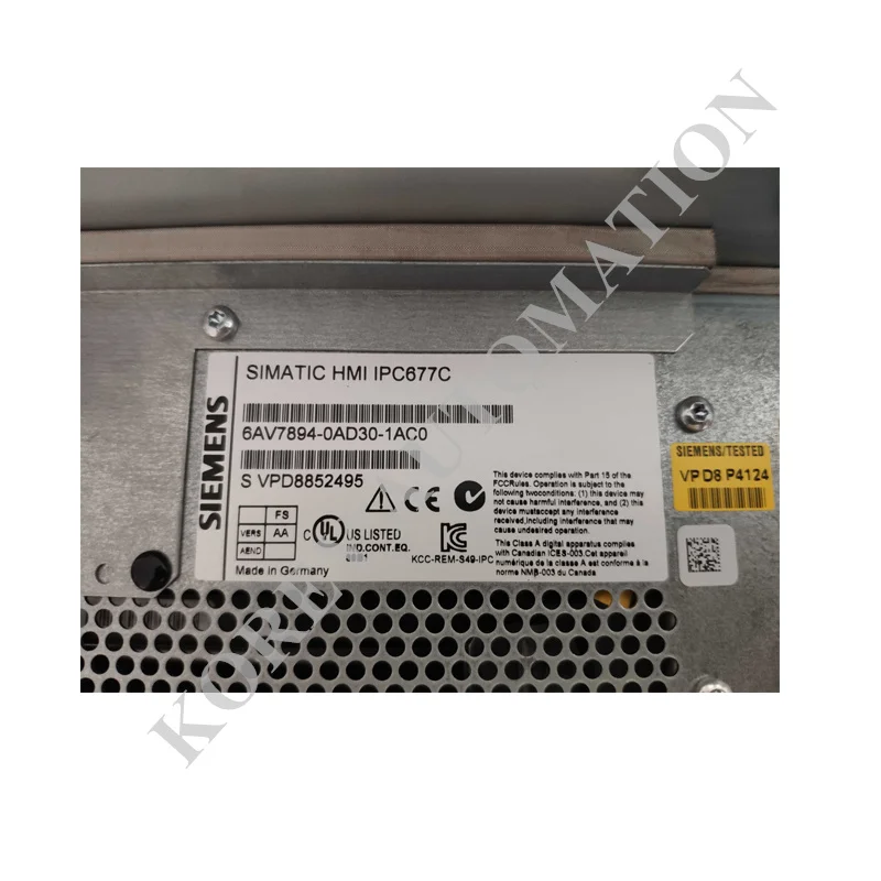 

In Stock Siemens Industrial Touch Panel 6AV7894-0AD30-1AC0 SIMATIC HMI IPC677C