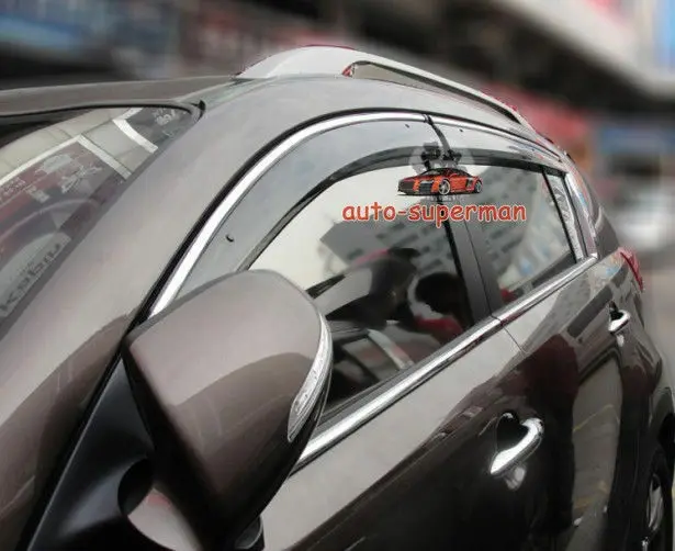 Оконный козырек с хромированной формовочной отделкой для KIA sportage 2011 2012 2013