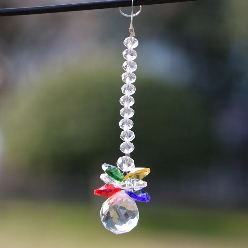 1 шт. сверкающий хрустальный шар Ловца солнца Призма подвеска автомобильный Шарм