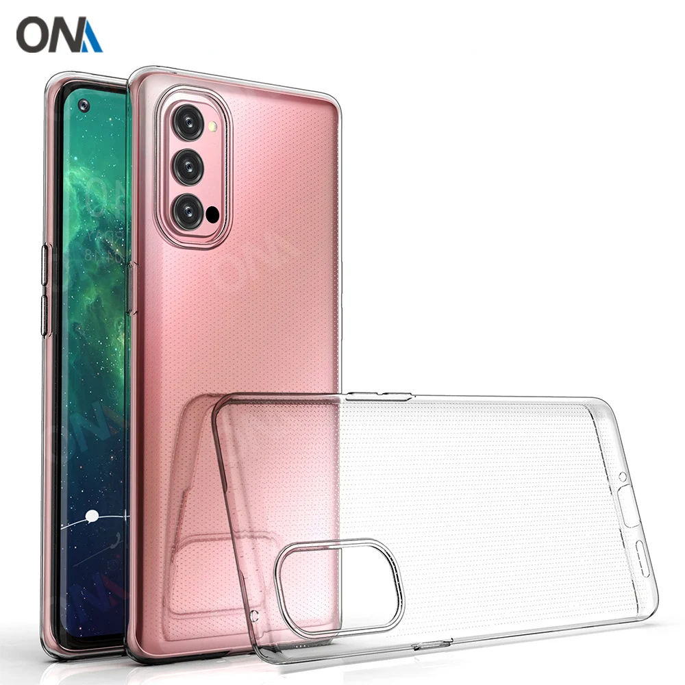 Защитное стекло Reno4 Pro 2 в 1 30D + мягкий чехол для Oppo Reno 4 5G закаленное 3 черное