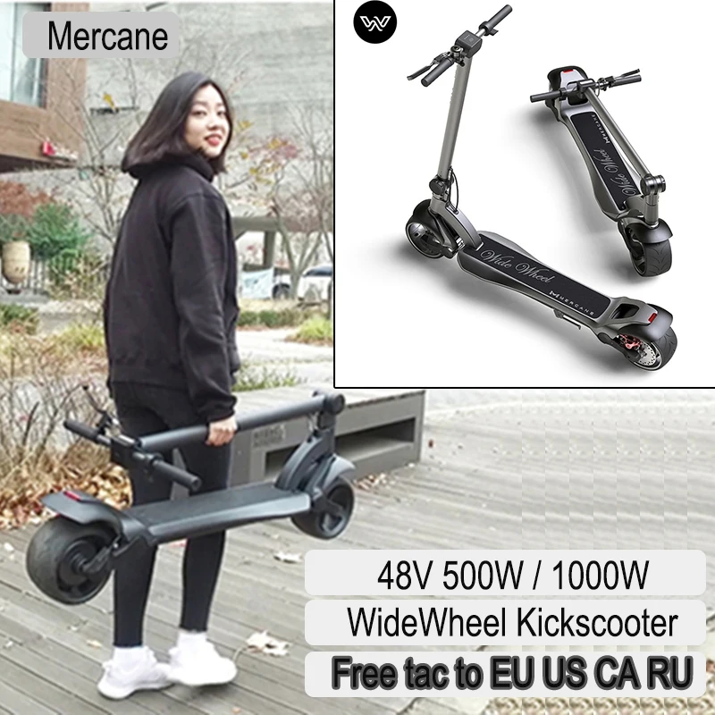 2019 самокат 48 в 500 Вт 1000 Двухколесный двухмоторный скейтборд Mercane WideWheel умный