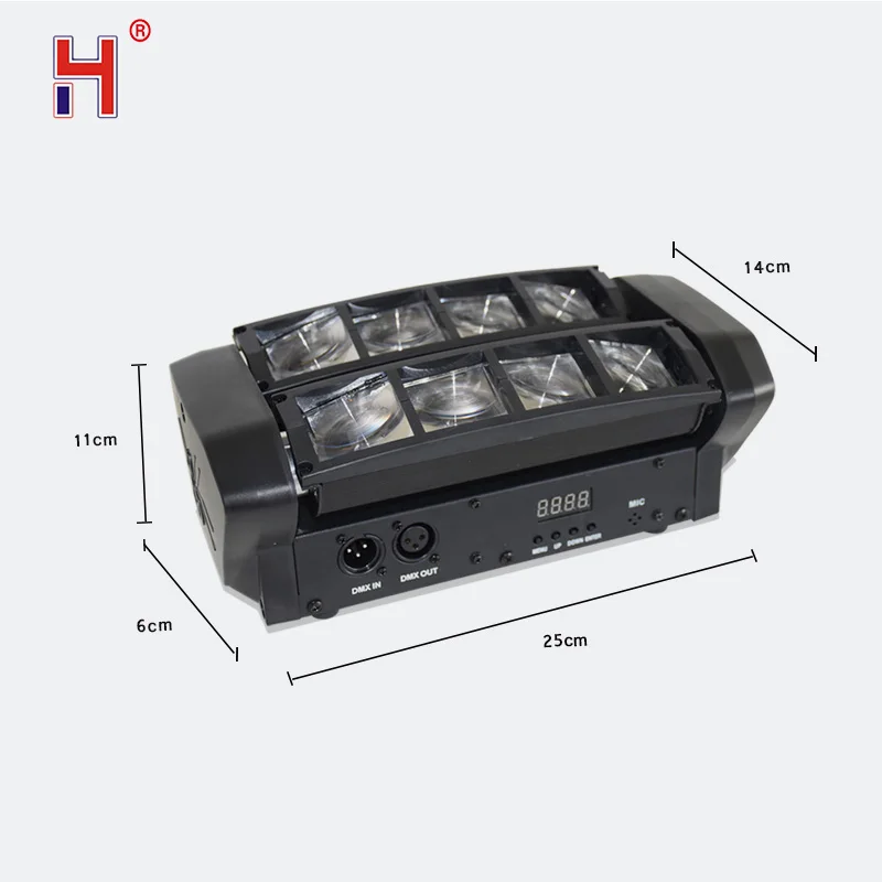 Сценический светильник с подвижной головкой DMX прожектор Мини светодиодный паук