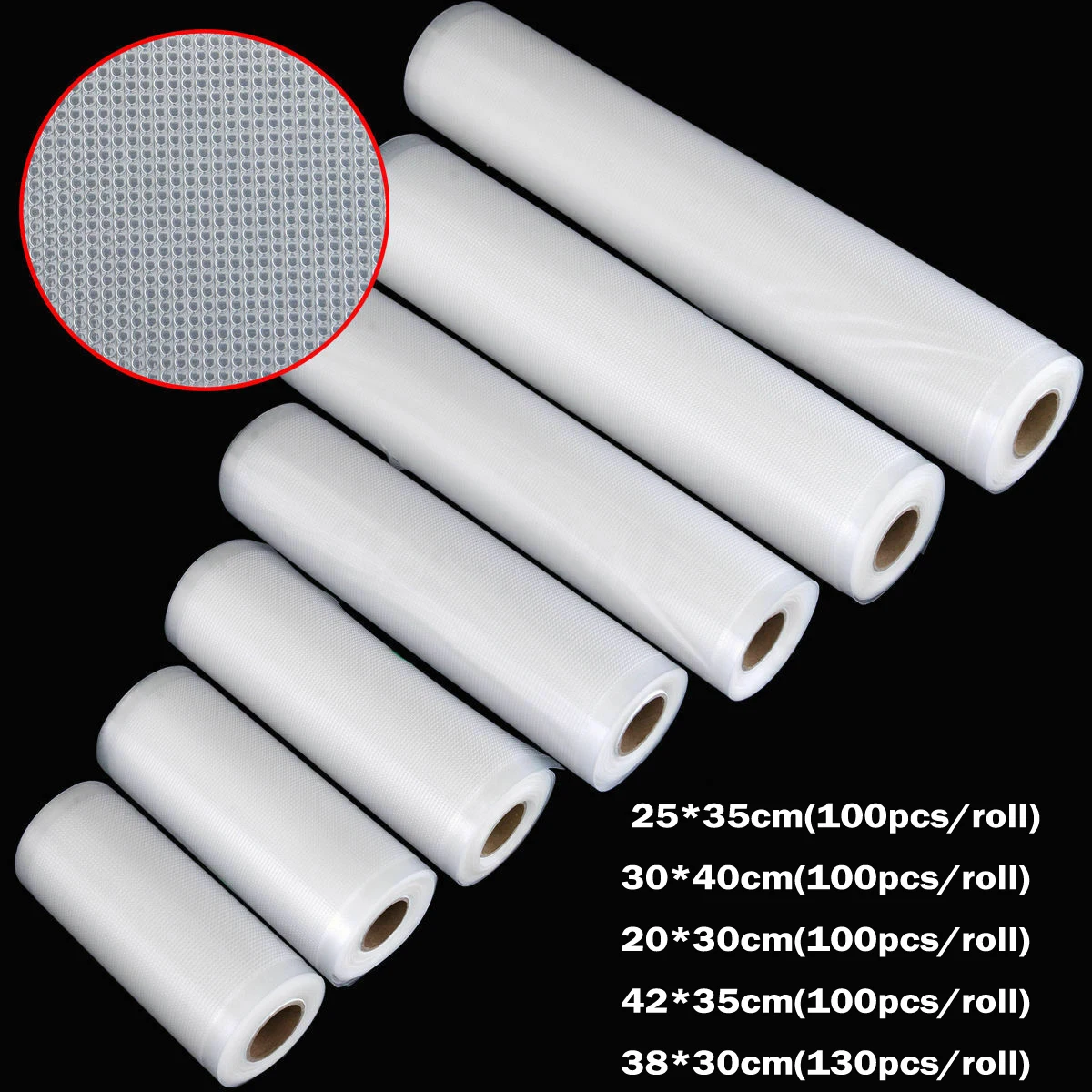 Вакуумная упаковочная машина для пищевых продуктов 100 шт. 1 рулон|Целлофановые и