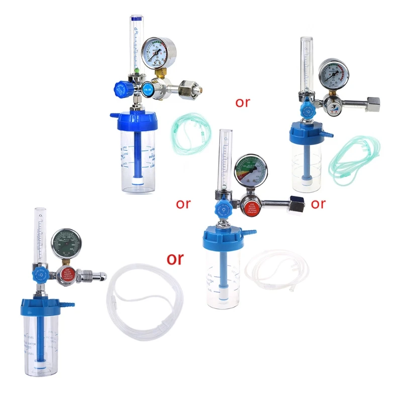 

New Flow Meter Absorber Buoy Type Inhalator Pressure Gauge Pressure Reducing for Valve Regulator G5/8 0-10L/min for Home Clinic