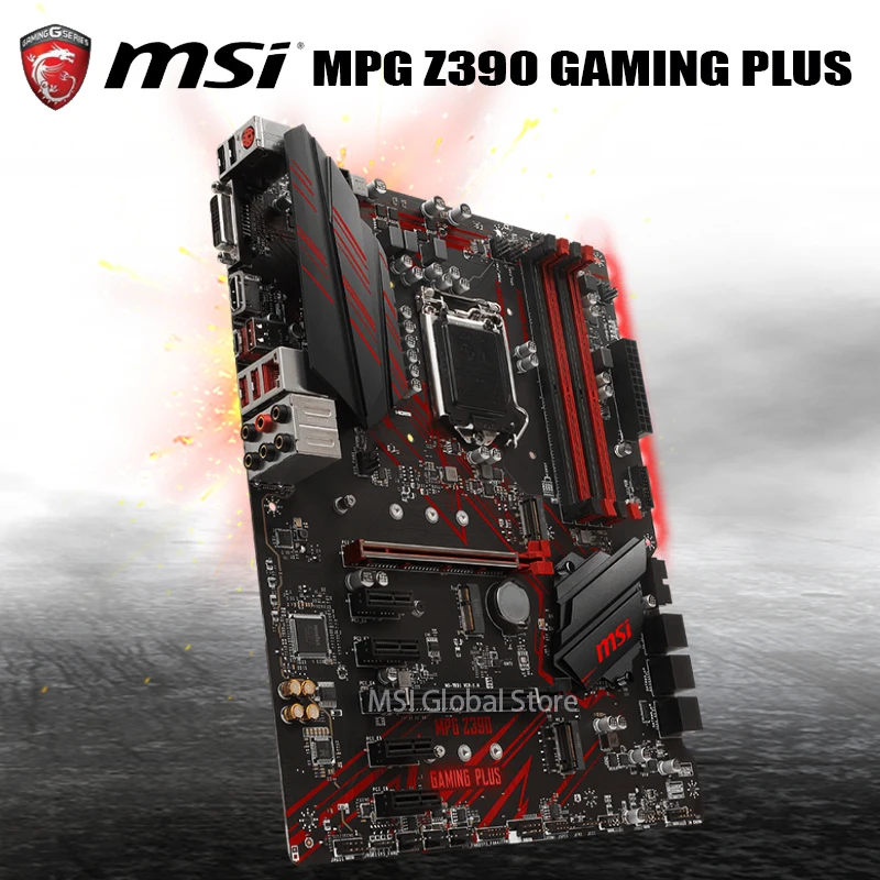 Verkaufen LGA 1151 MSI MPG Z390 GAMING PLUS Motherboard (Intel 8th Und 9th Gen) I9 I7 I5 I3 DDR4 4400MHz 64GB DDR4 PCI-E 3,0 M.2 DVI ATX