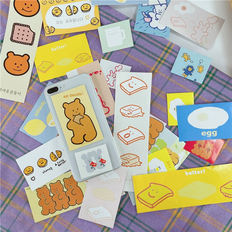 27 шт./лот декоративные Стикеры для дневника с милым печеньем и медведем кавайные