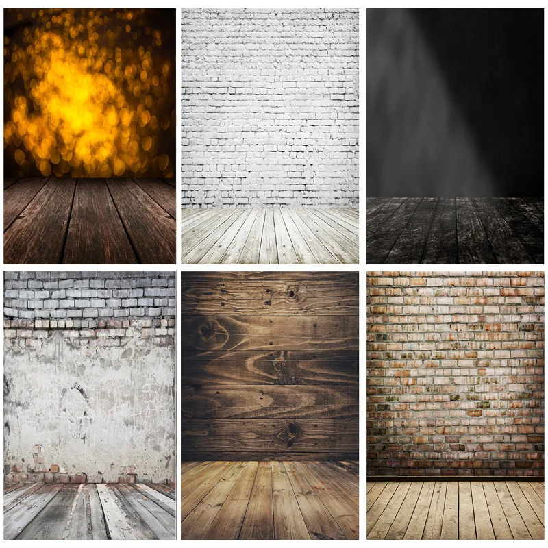 

Vinyl Retro Wood Plank Vintage Baby Portrait Photography Backdrops For Photo Studio Background Props 21415 LFG-05