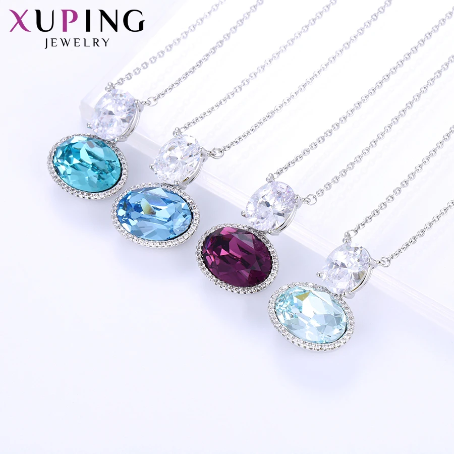 Xuping ювелирные изделия элегантные стильные кристаллы ожерелье для женщин