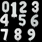 Шары воздушные из фольги, 40 дюймов, большие, белые, черные цифры, 0, 1, 2, 3, 4, 5, 6, 7, 8, 9, украшения для дня рождения, свадьбы, гелиевый баллон