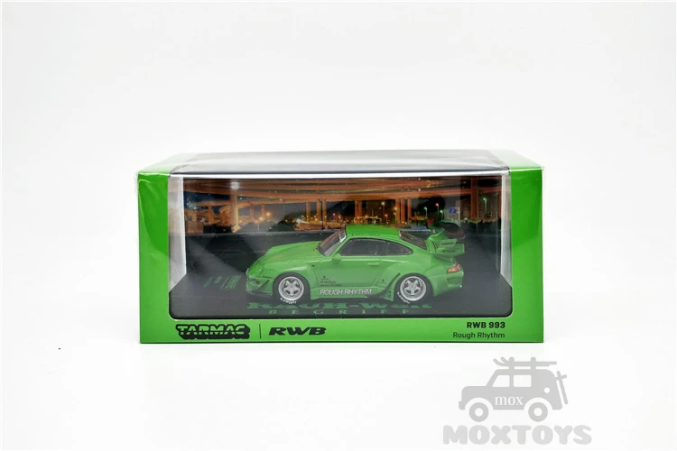

Tarmac Works 1:43 RWB 993 Rough Rhythm green Diecast Model Car