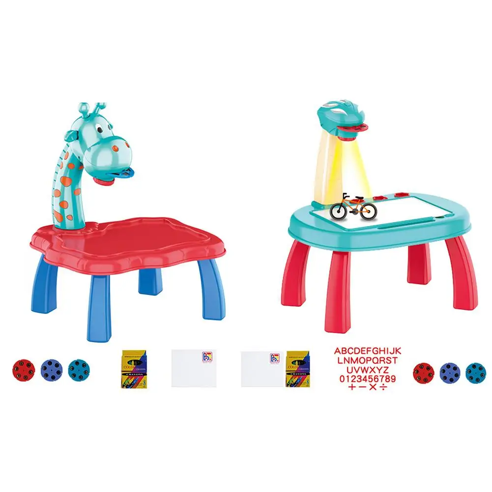 

Детский светодиодный проектор для рисования, безопасный обучающий подарок для детей, доска для рисования, стол светильник кой, игрушка