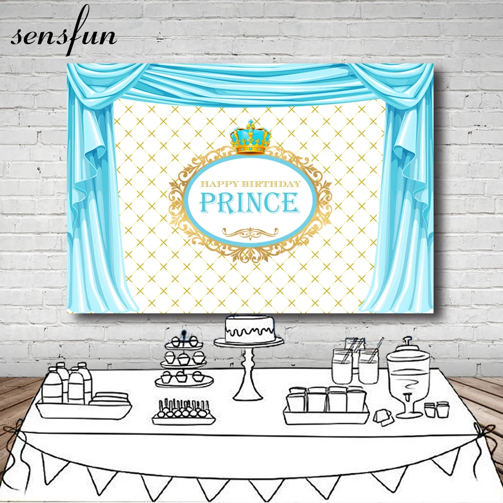 

Sensfun маленькие принцы бриллианты занавеска Корона фотография фоны дети новорожденный ребенок душ День Рождения Вечеринка фон на заказ