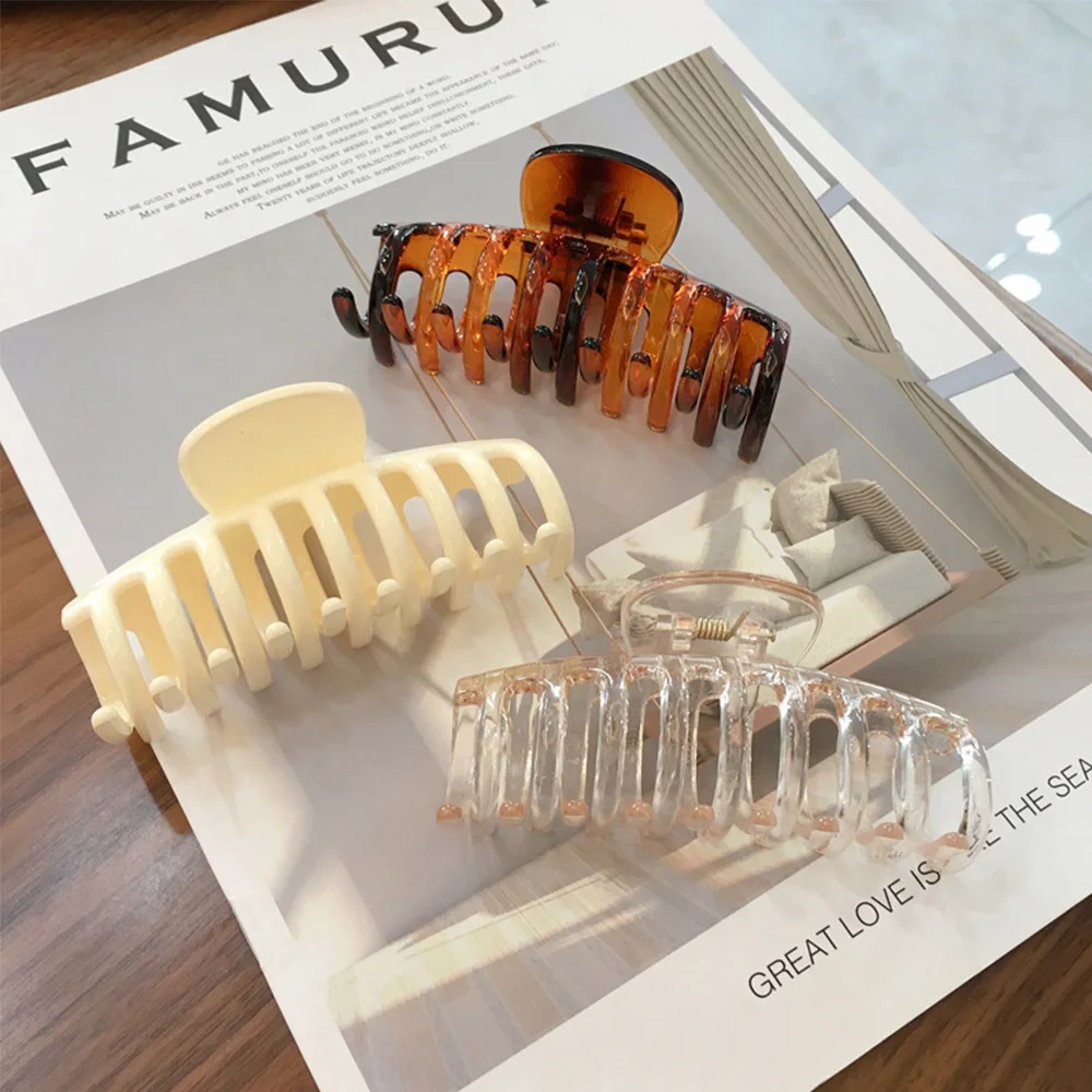 

1 шт. элегантный зажим для волос Женский жесткий пластиковый коготь для волос большой размер зажим для волос коготь аксессуары для волос Заж...