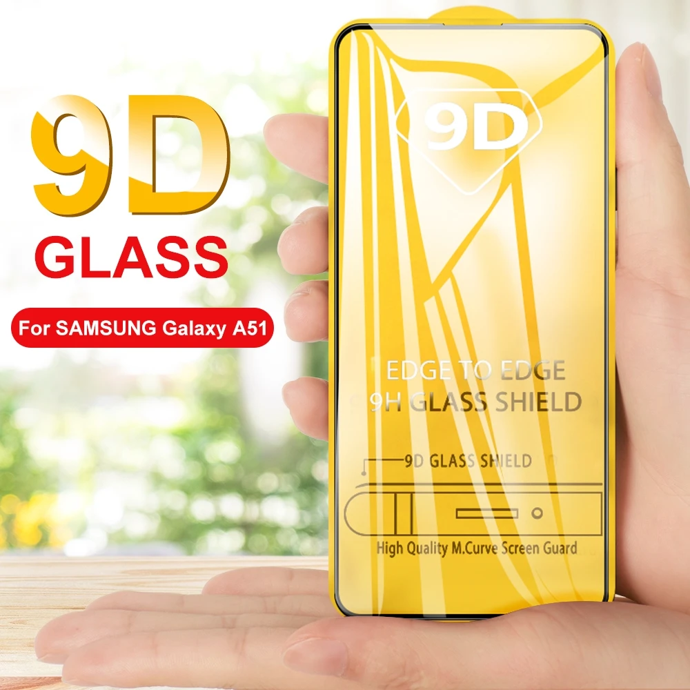 Новинка 9D полное покрытие закаленное стекло для samsung Galaxy A71 A51 Защита экрана