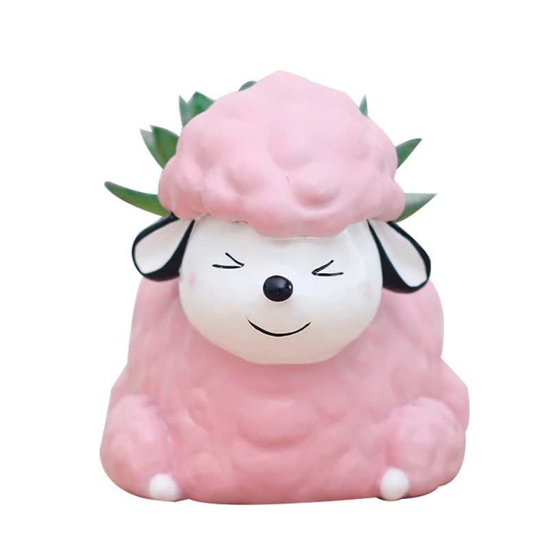 Милый пудель скульптура цветочные горшки подставки для суккулентов орнамент из