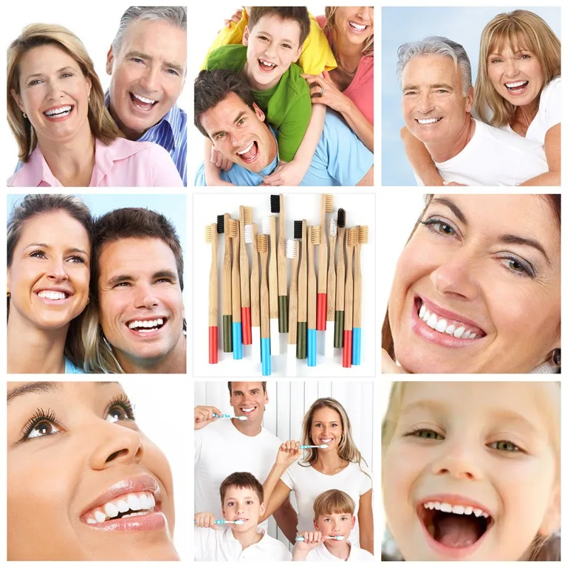 

Bamboo Toothbrush 1Pcs Environmental Charcoal Health Toothbrush For Oral Care Teeth Cleaning Eco Medium Soft Bristle Brushes