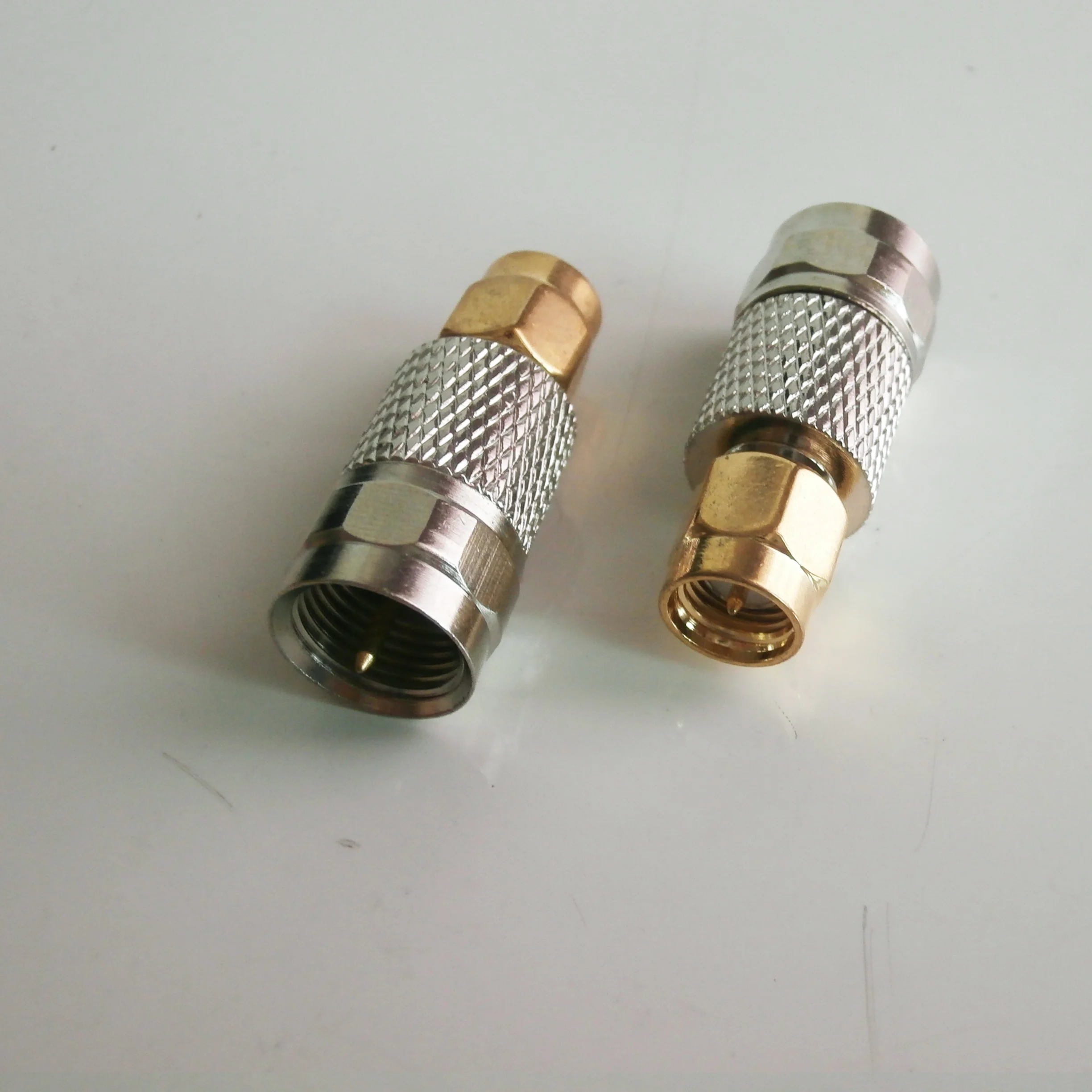 

10Pcs Adapter F TV Male Plug to SMA Male Plug Straight RF COAXIAL Connector Brass