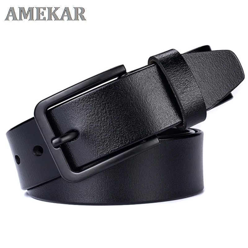 

Male Cowhide Genuine Leather Belt Men's Belts High Quality Luxury Brand Designer Men Leather Belt man