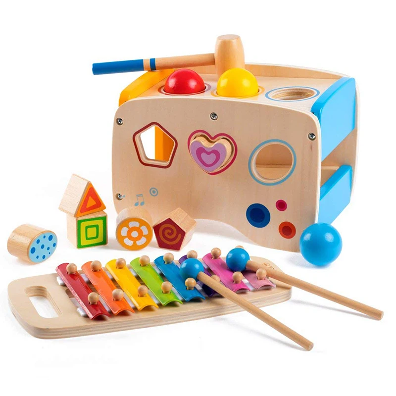 

2020 New Music Instrument Toy Wooden Frame Xylophone Children Kids Toys Baby Educational Toys Gifts With 2 Mallets