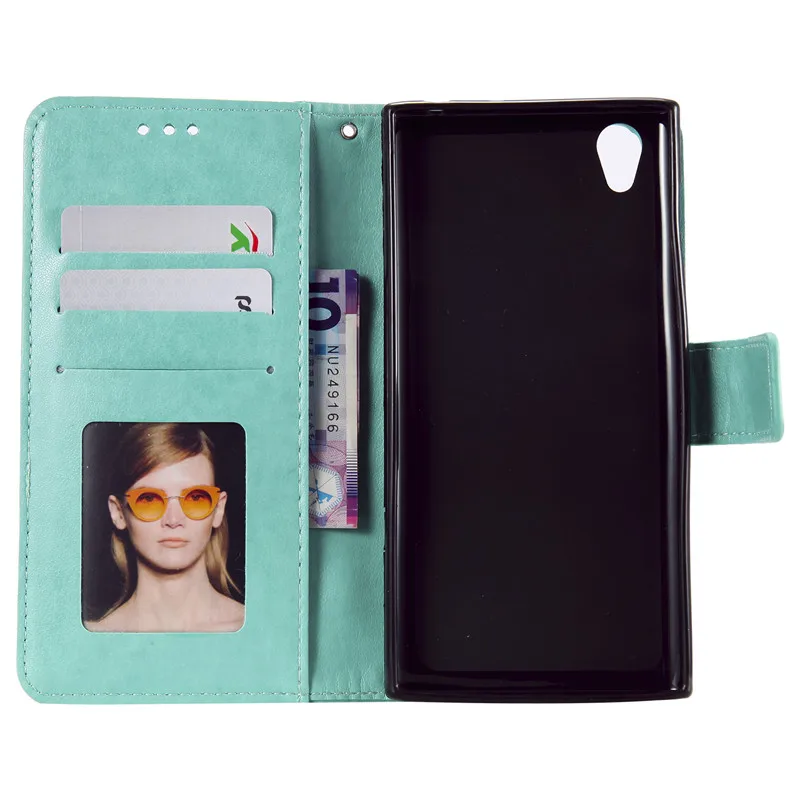 Кожаный флип чехол с рисунком совы для Sony Xperia XZ XZ1 L1 Z5 кошелек xa1 XA2 XA Coque Capa fundas