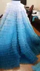 Роскошная элегантная длинная юбка из фатина с многоярусными оборками для невесты s 2020 шикарная Женская юбка из фатина разных цветов на заказ эластичная юбка макси